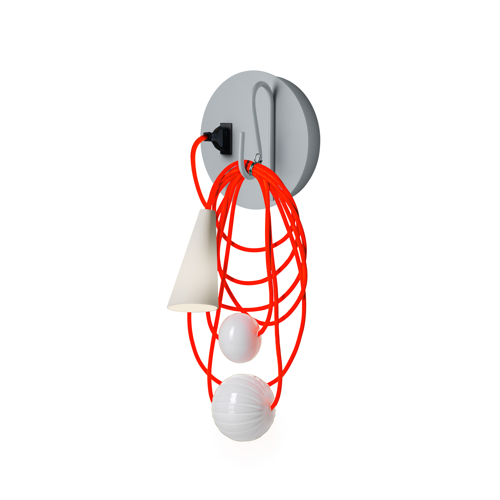 Foscarini Filo LED-Wandleuchte mit Textilkabel