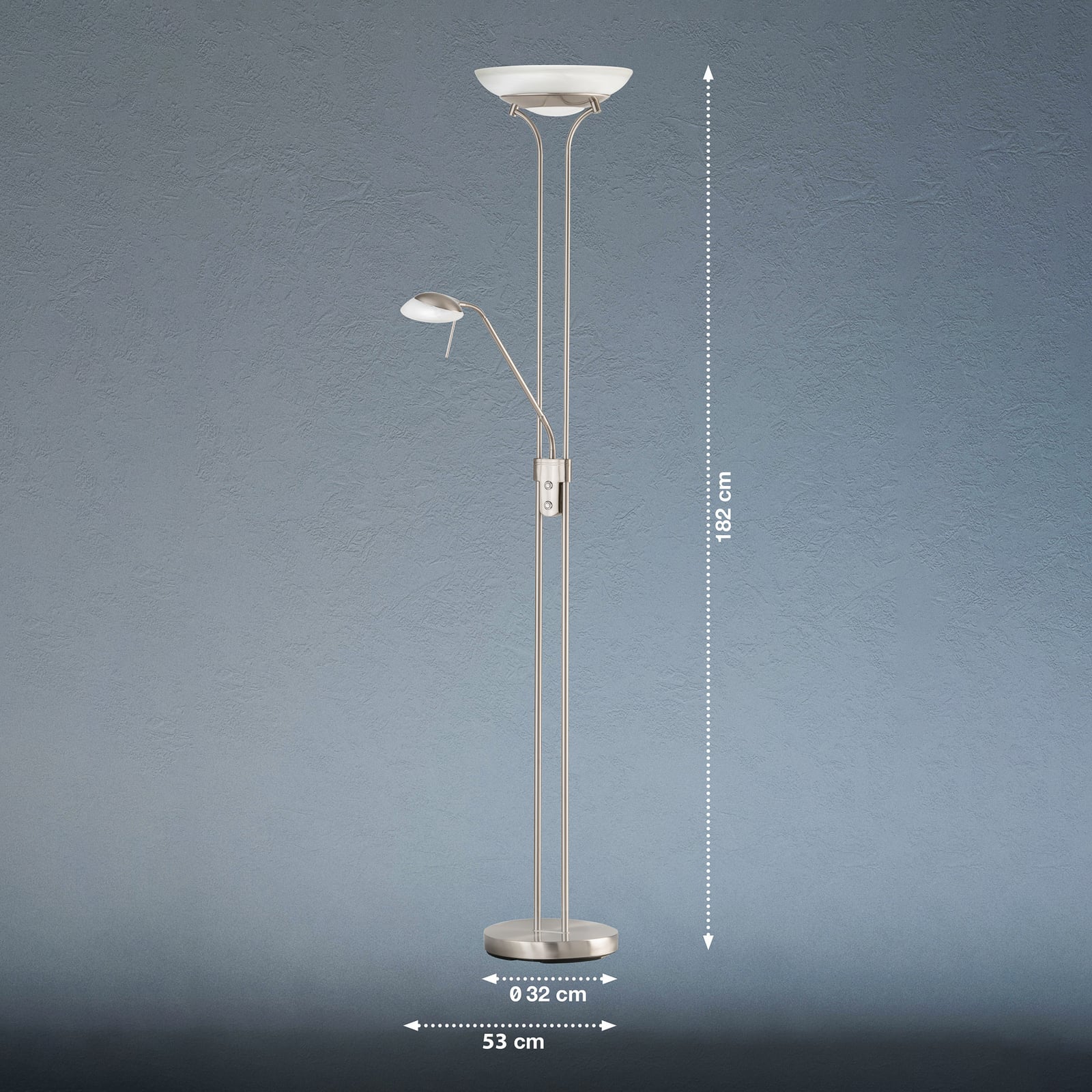 Pool LED-gulvlampe med lesearm, CCT-funksjon Pool LED-gulvlampe med lesearm, CCT-funksjon
