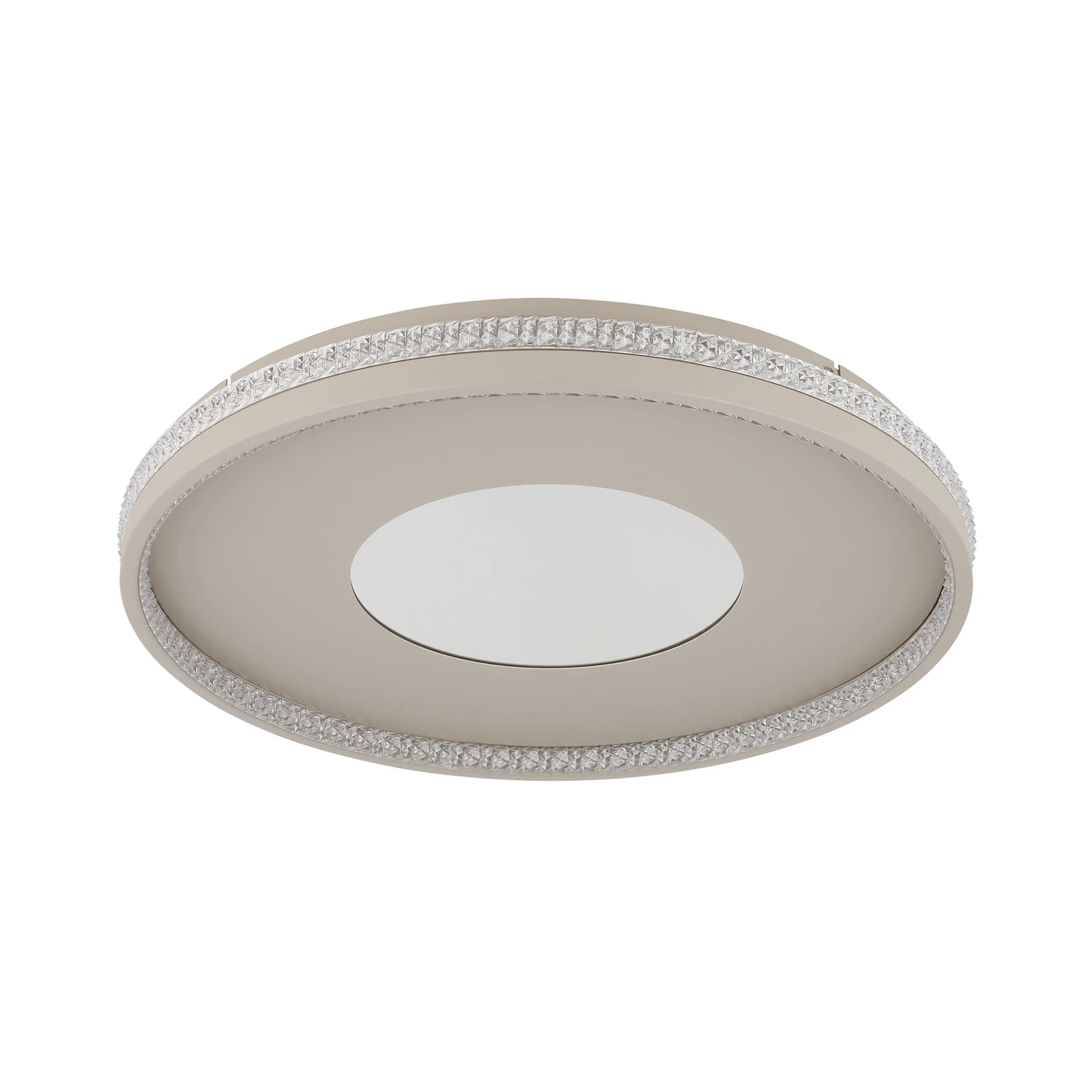 Plafón LED Shirley, color arena, Ø 51 cm, CCT, atenuable