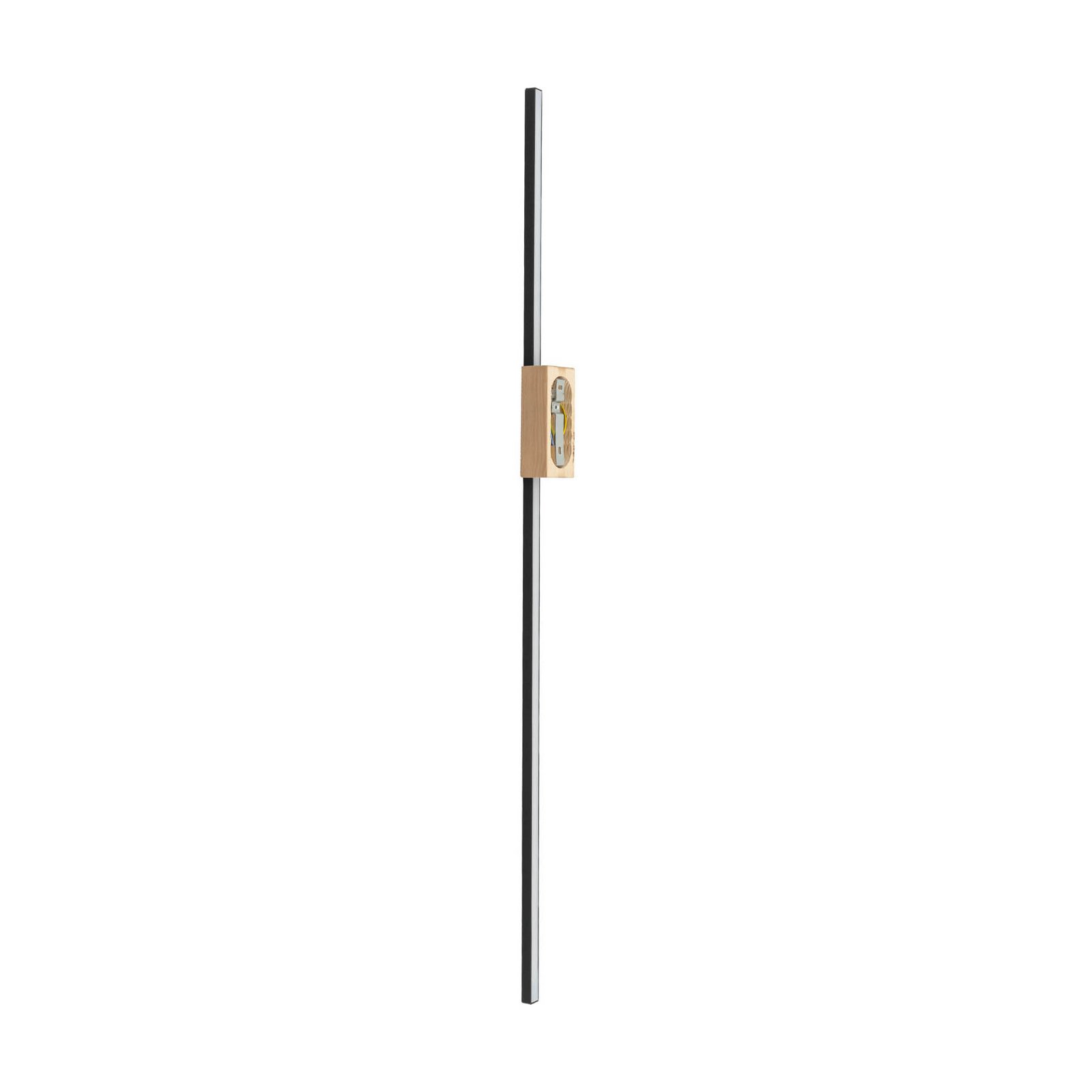 LED-Wandleuchte Flash, schwarz/kiefer, Höhe 108 cm 1-flammig