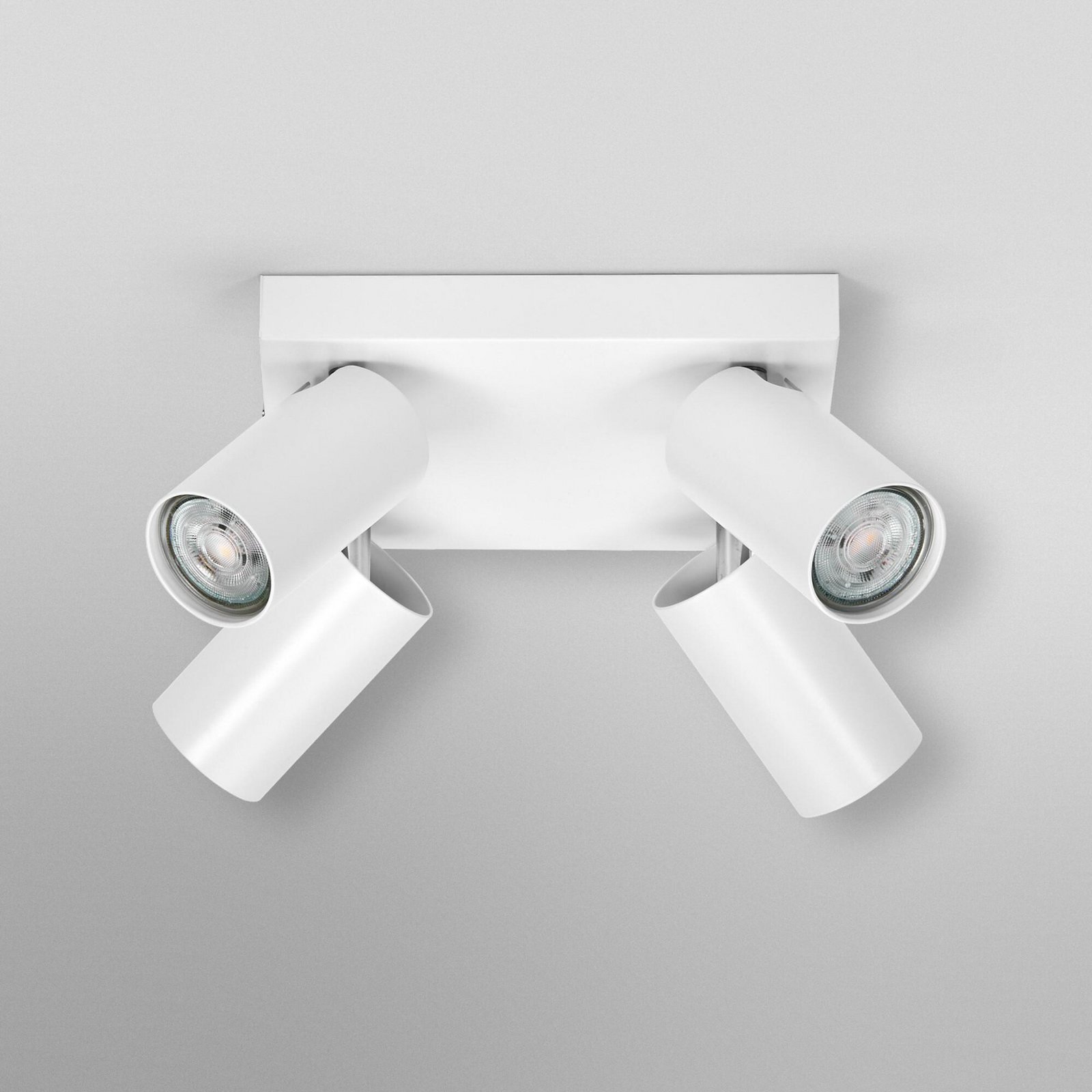 Spot pour plafond OSRAM OCTAGON PLATE, blanc, à 4 lampes, GU10-LED, 927