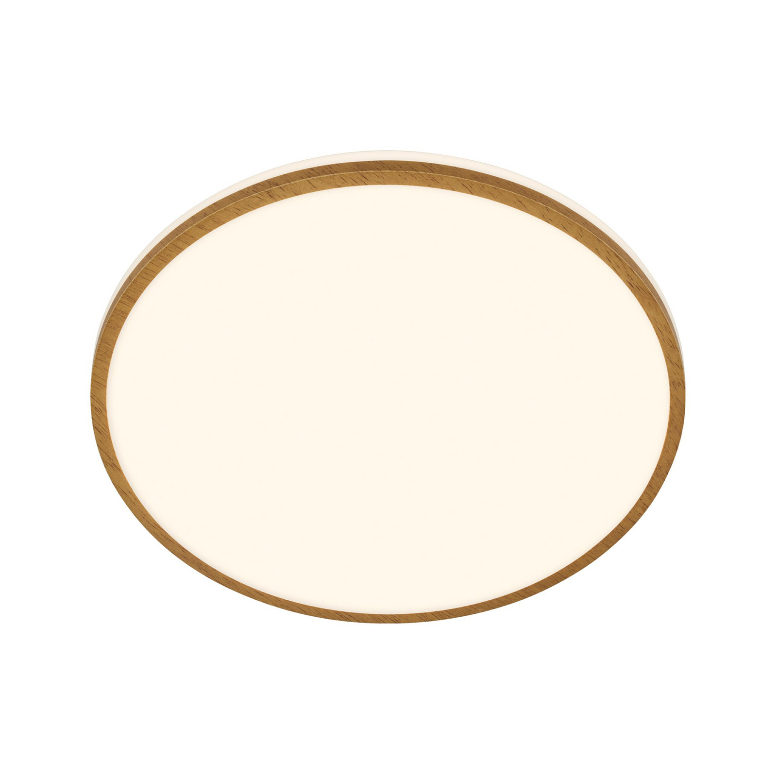LED ceiling light Acorus, Ø 33 cm, white/wood colour, IP44