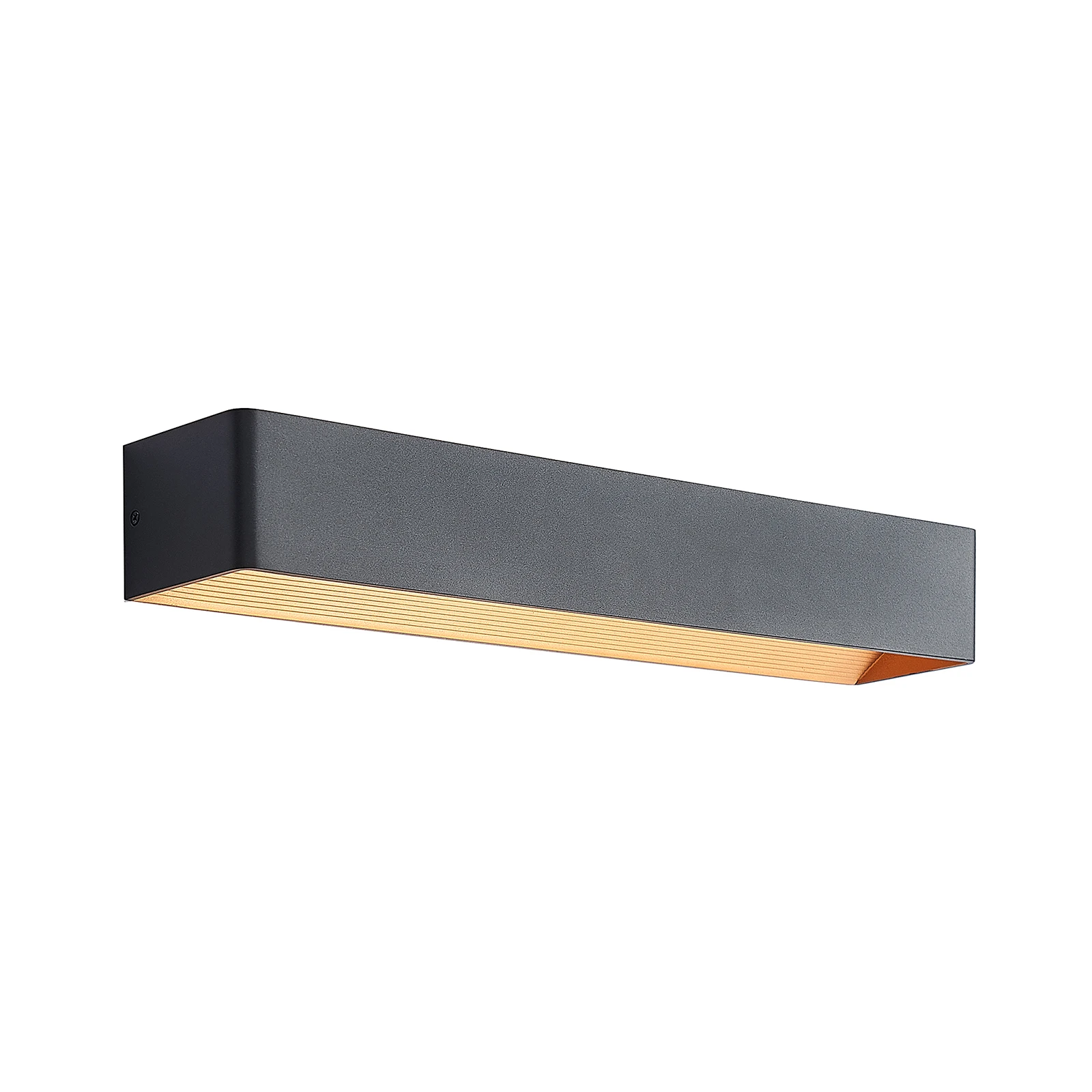Arcchio LED sienas lampa Karam, 53 cm, melna, metāls, augšup/lejup