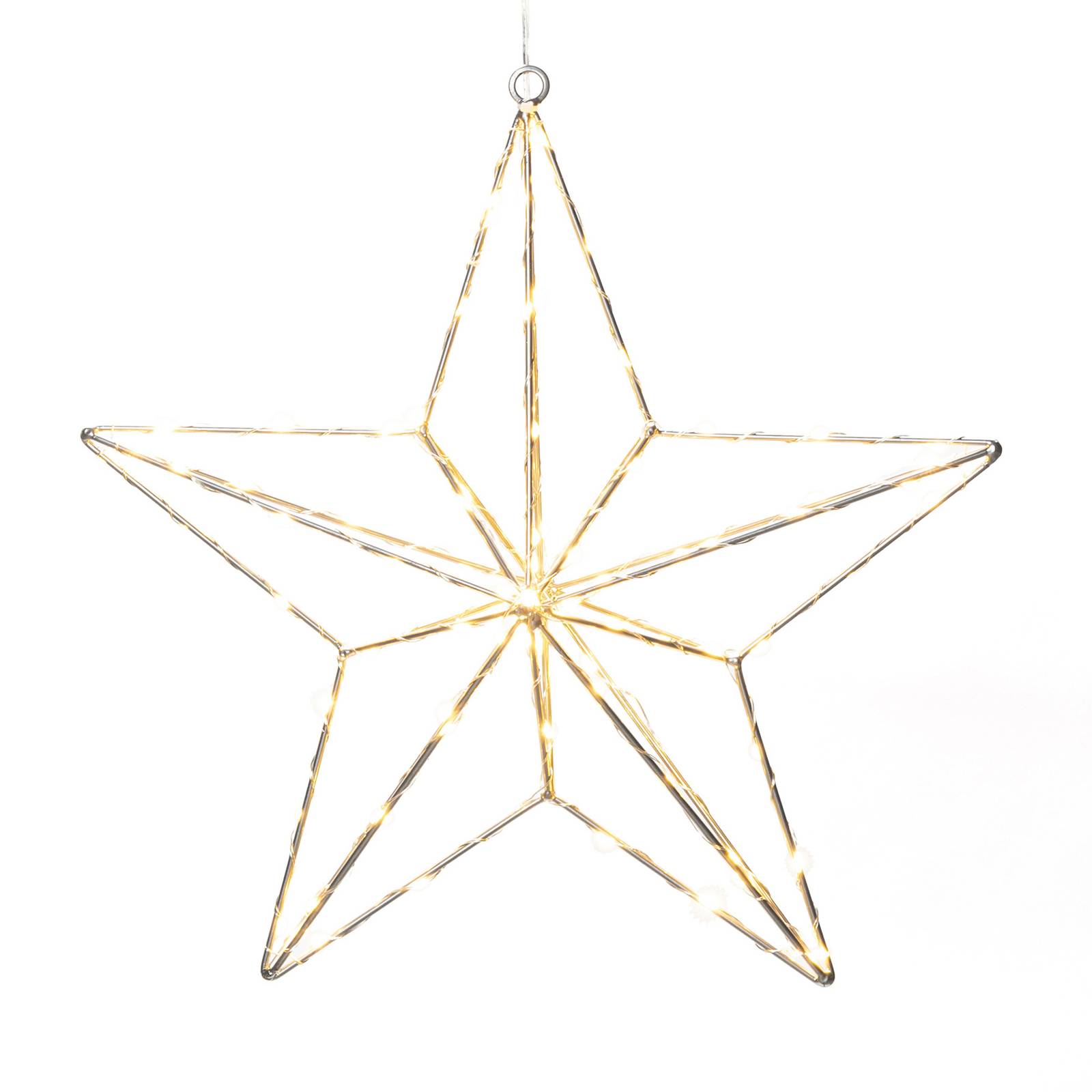 Konstsmide Christmas LED dekorativní světlo stříbrná hvězda 37 x 36 cm