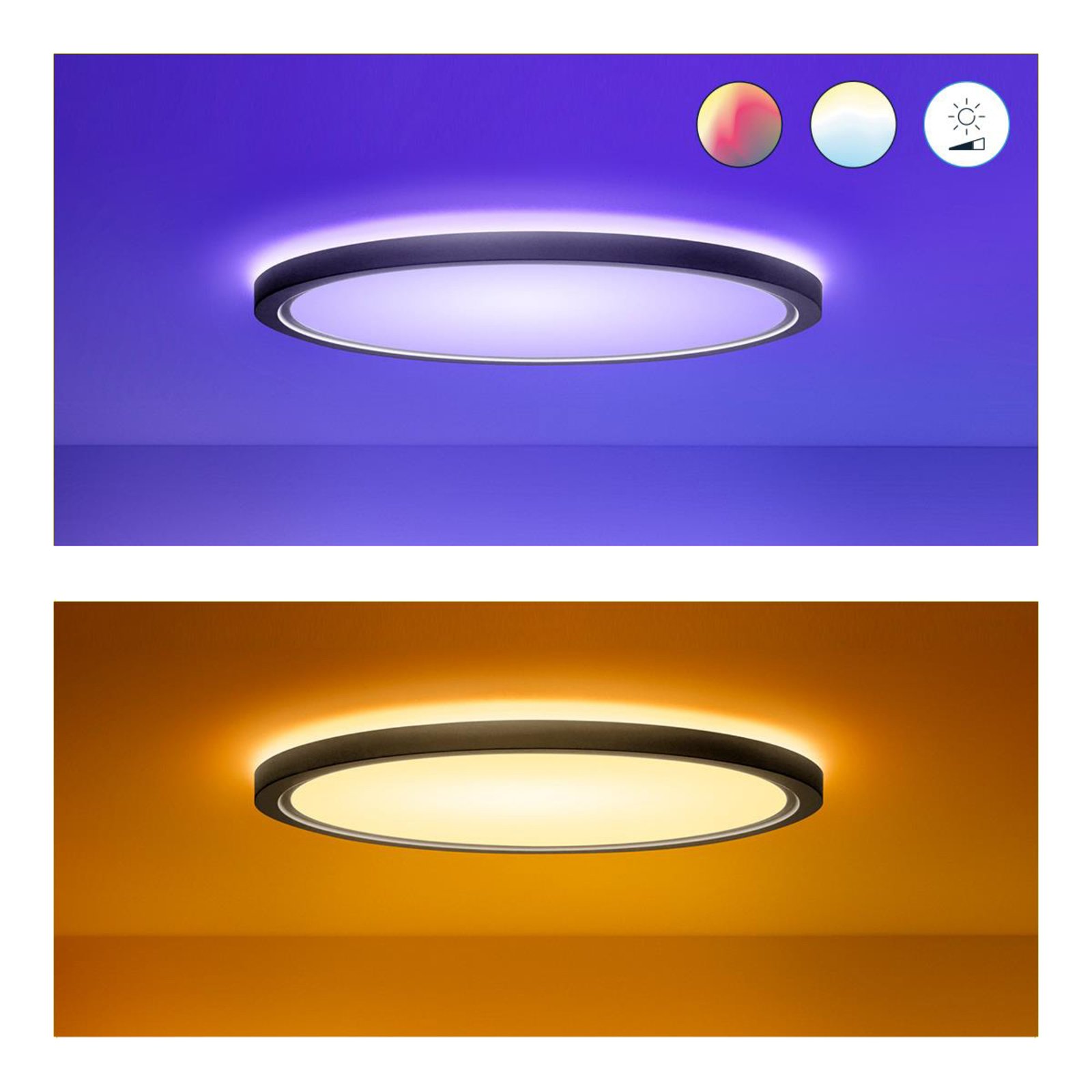 SuperSlim WiZ Deckenleuchte 22W RGB Black - WiZ