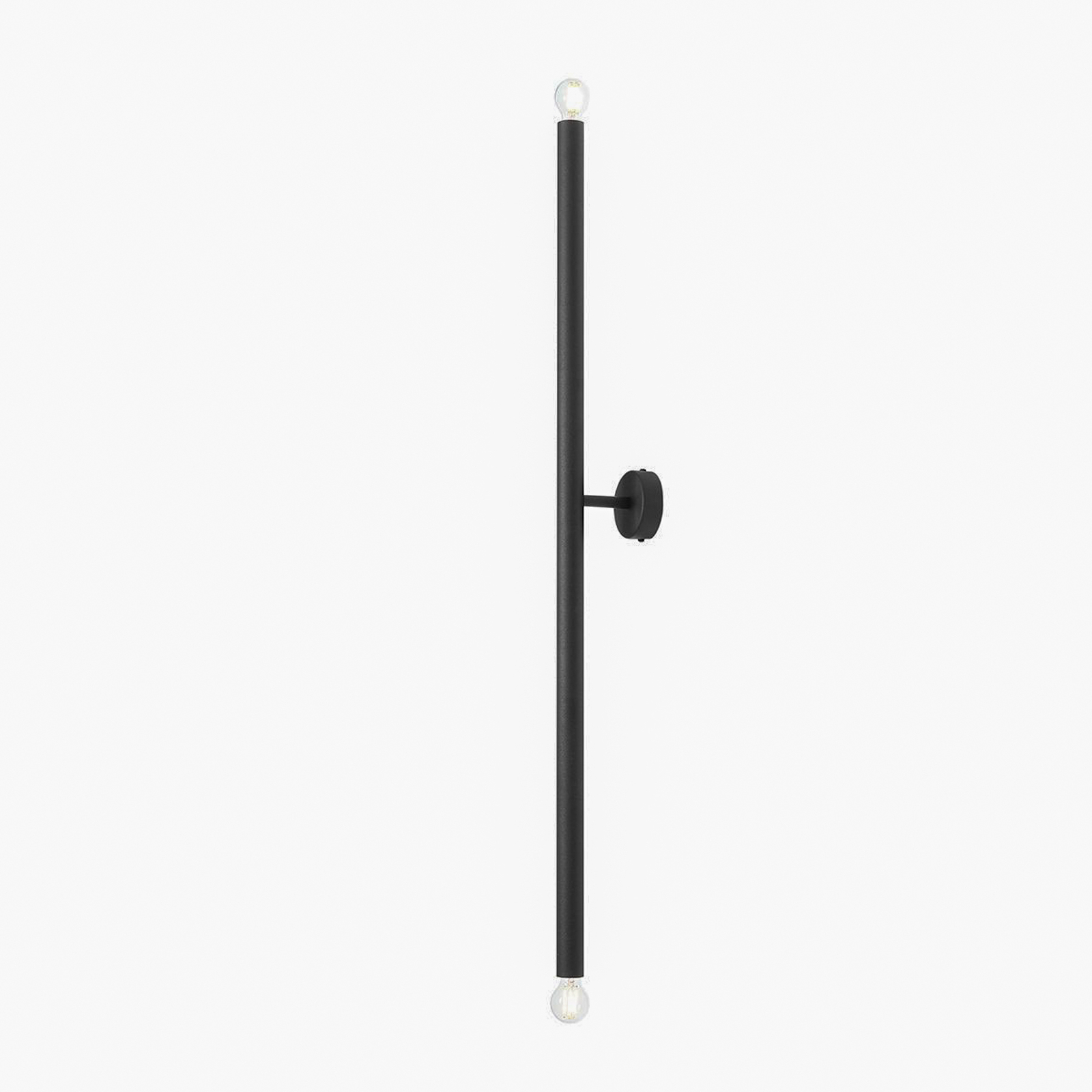 Wandlamp Tubo, zwart, 2-lamps hoogte 100 cm