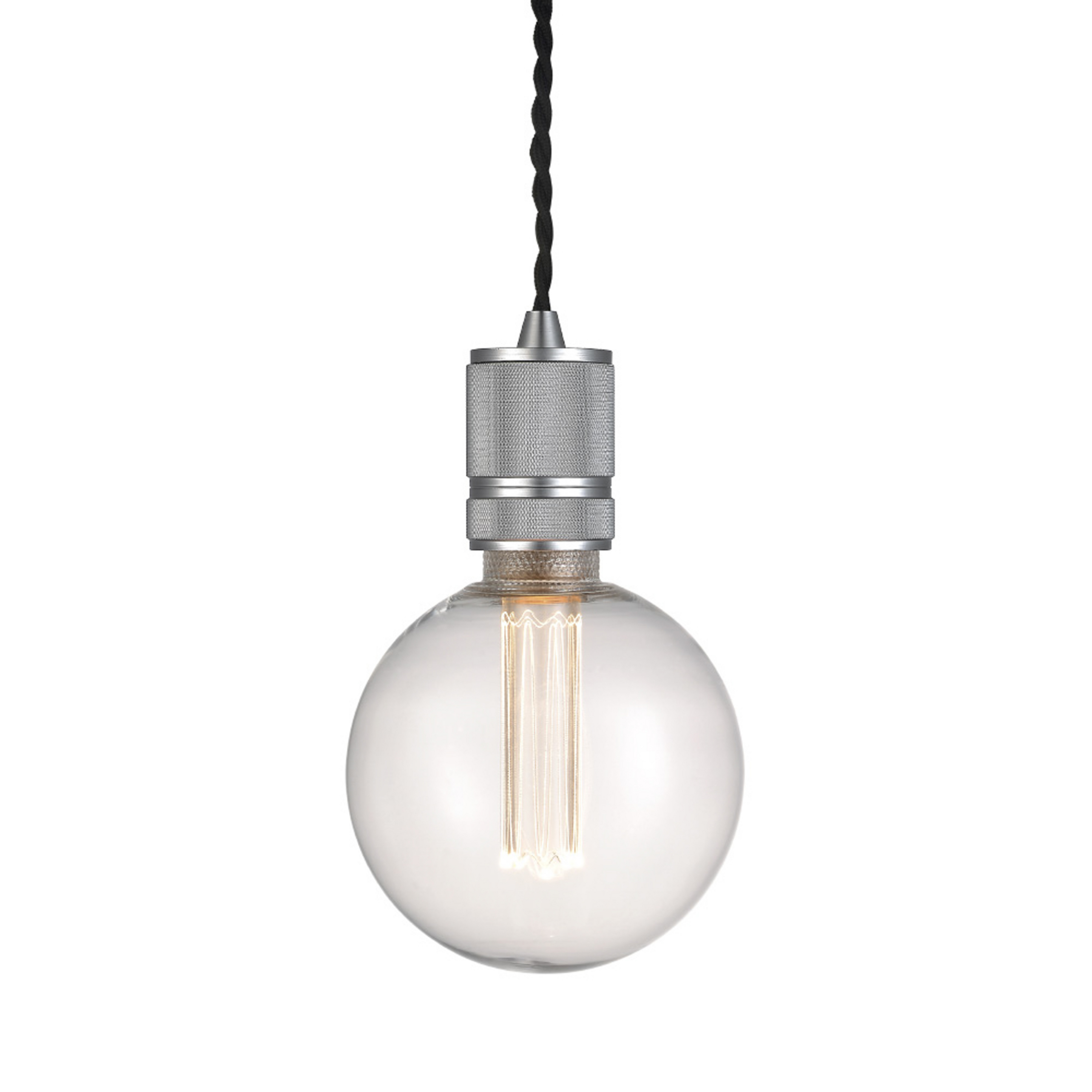 Candeeiro suspenso HALO, prateado mate, altura 8 cm, E27 - Halo Design