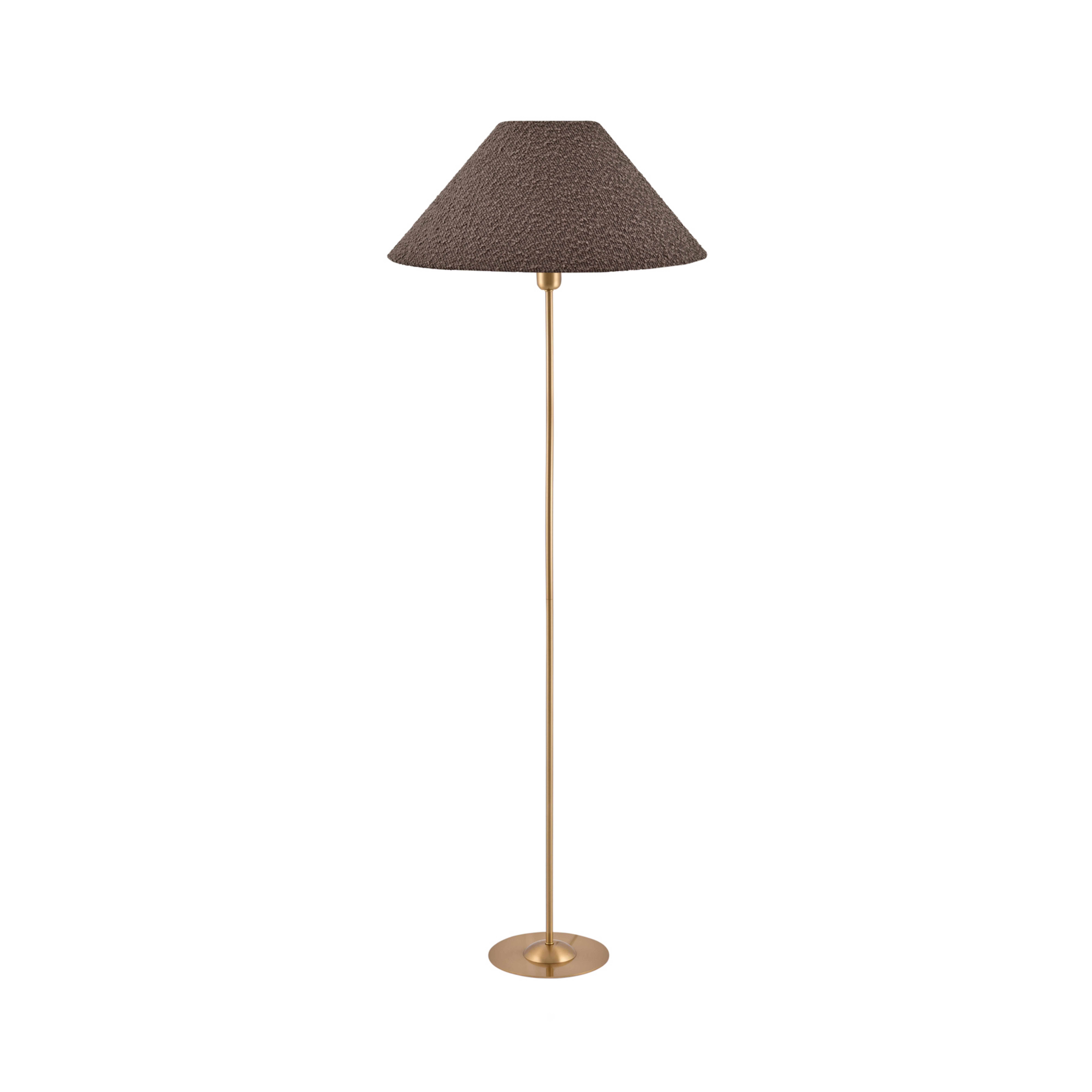 Lampe sur pied Iris marron/laiton textile - Globen Lighting