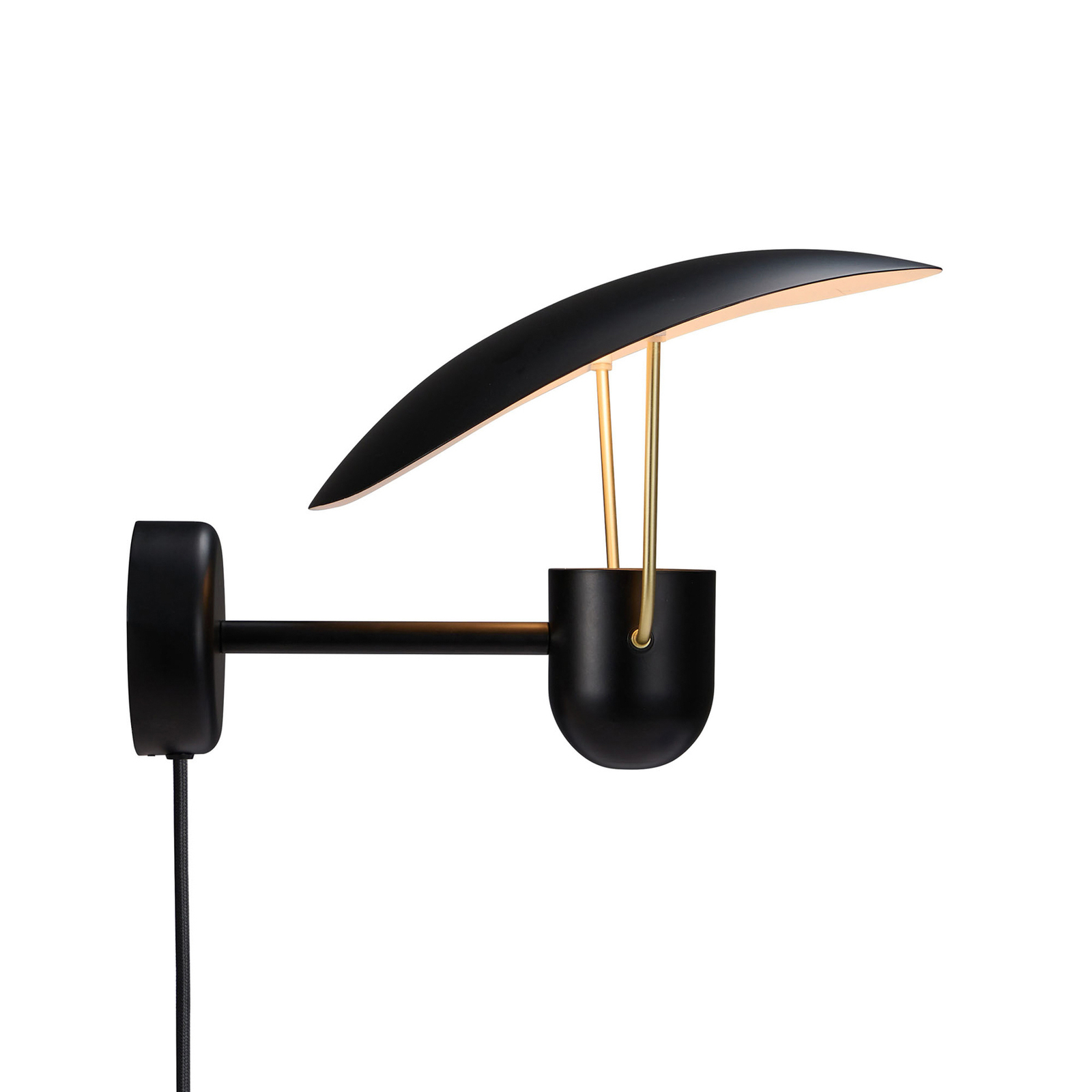 Fabiola wall light with a switch, black