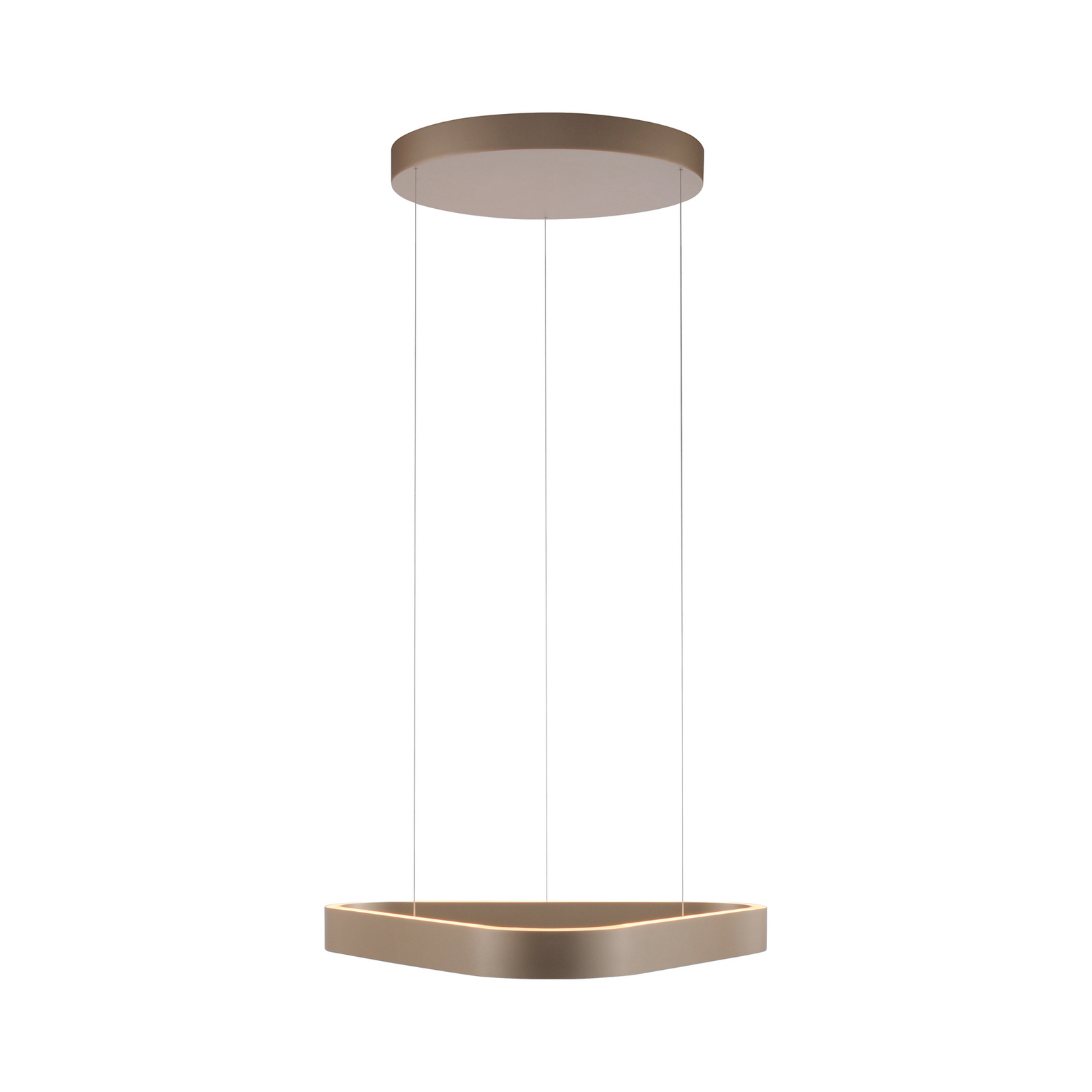 Lámpara colgante LED Paul Neuhaus Q-Stretto, bronce, 60 cm