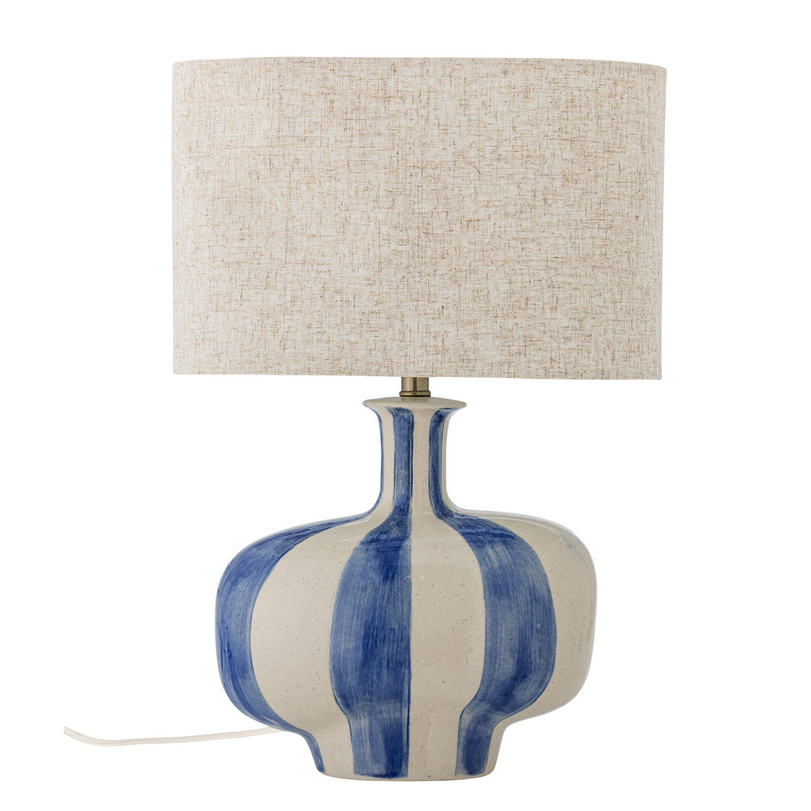 Lampada da tavolo Alida, color crema/blu, altezza 46 cm - Bloomingville