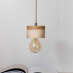 ALMUT 0239 pendant light, vegan production, Swiss stone pine