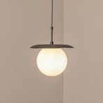 Hängeleuchte Anemon, schwarz, Glas, Ø 30 cm, E27