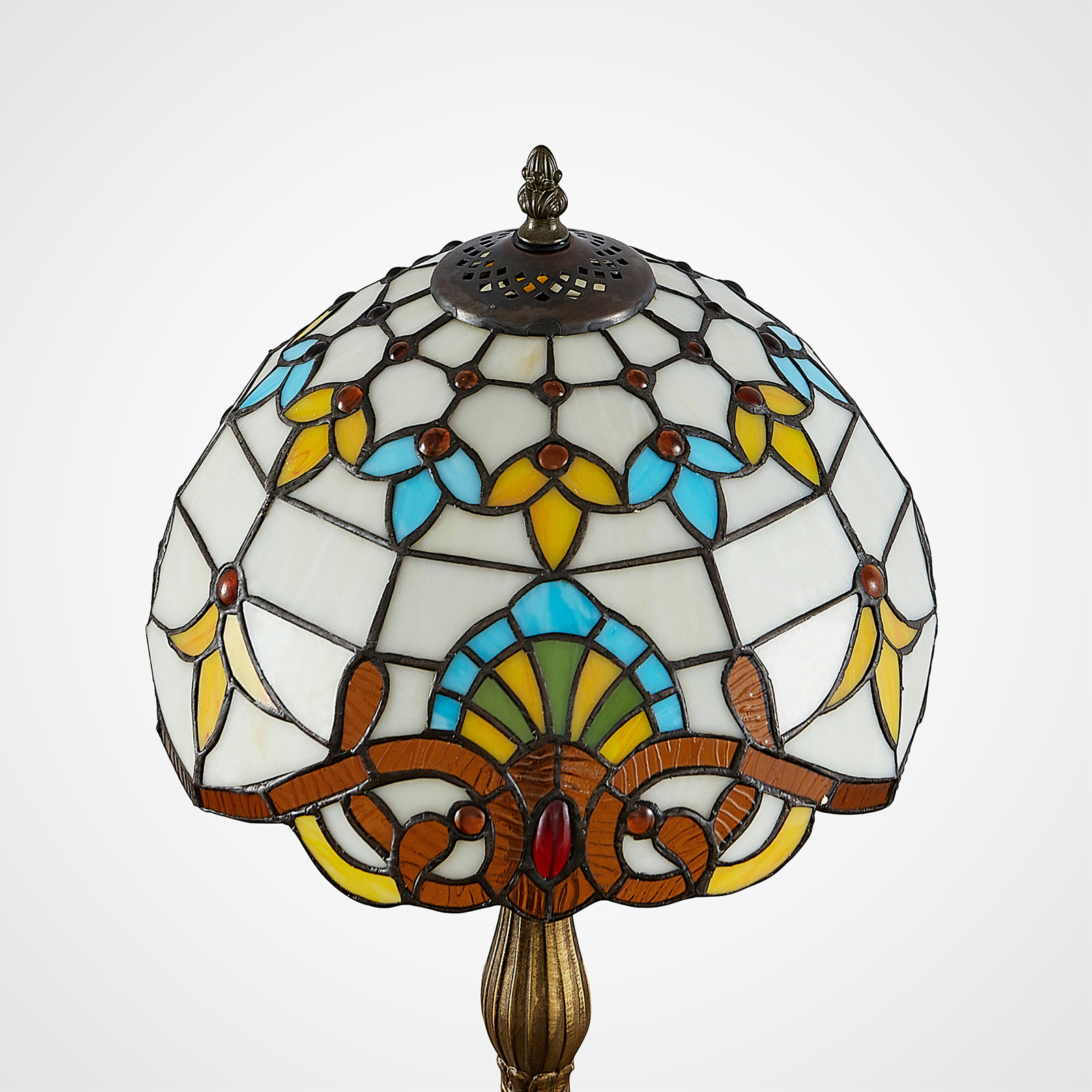 Lindby Audrey tafellamp in Tiffany-stijl