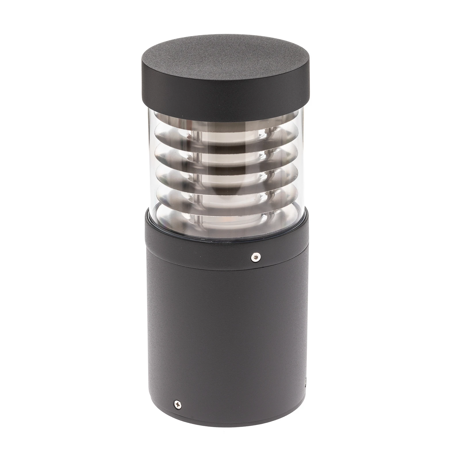 Lucande LED-Sockellampe Lucius, 27cm, anthrazit, IP54