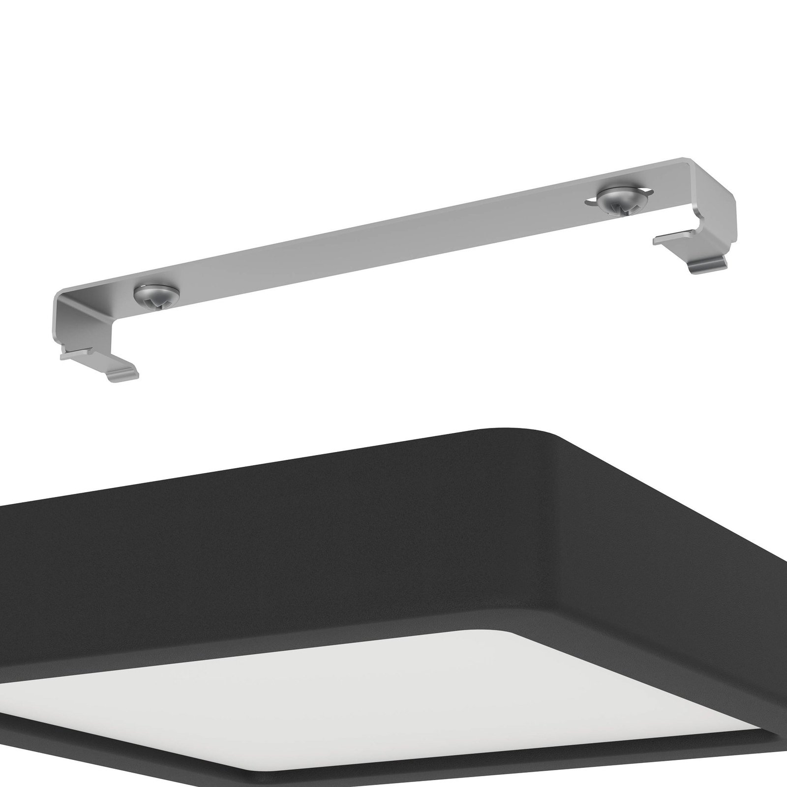 LED opbouwpaneel Fueva 5 IP20 830 zwart 16x16cm