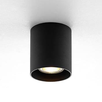 ELC Efey stropná lampa, GU10, okrúhla, čierna