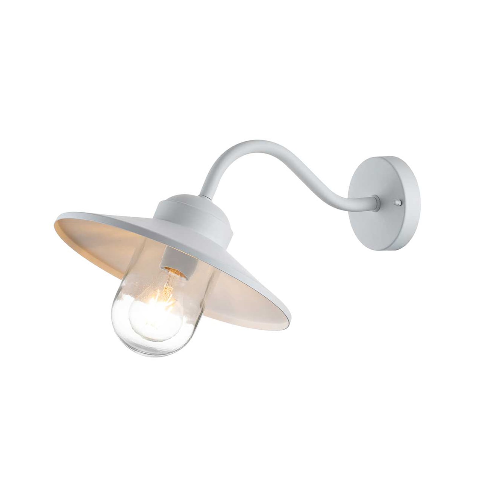 Applique d'extérieur Klampenborg, blanche, acier inoxydable, IP44 - Elstead