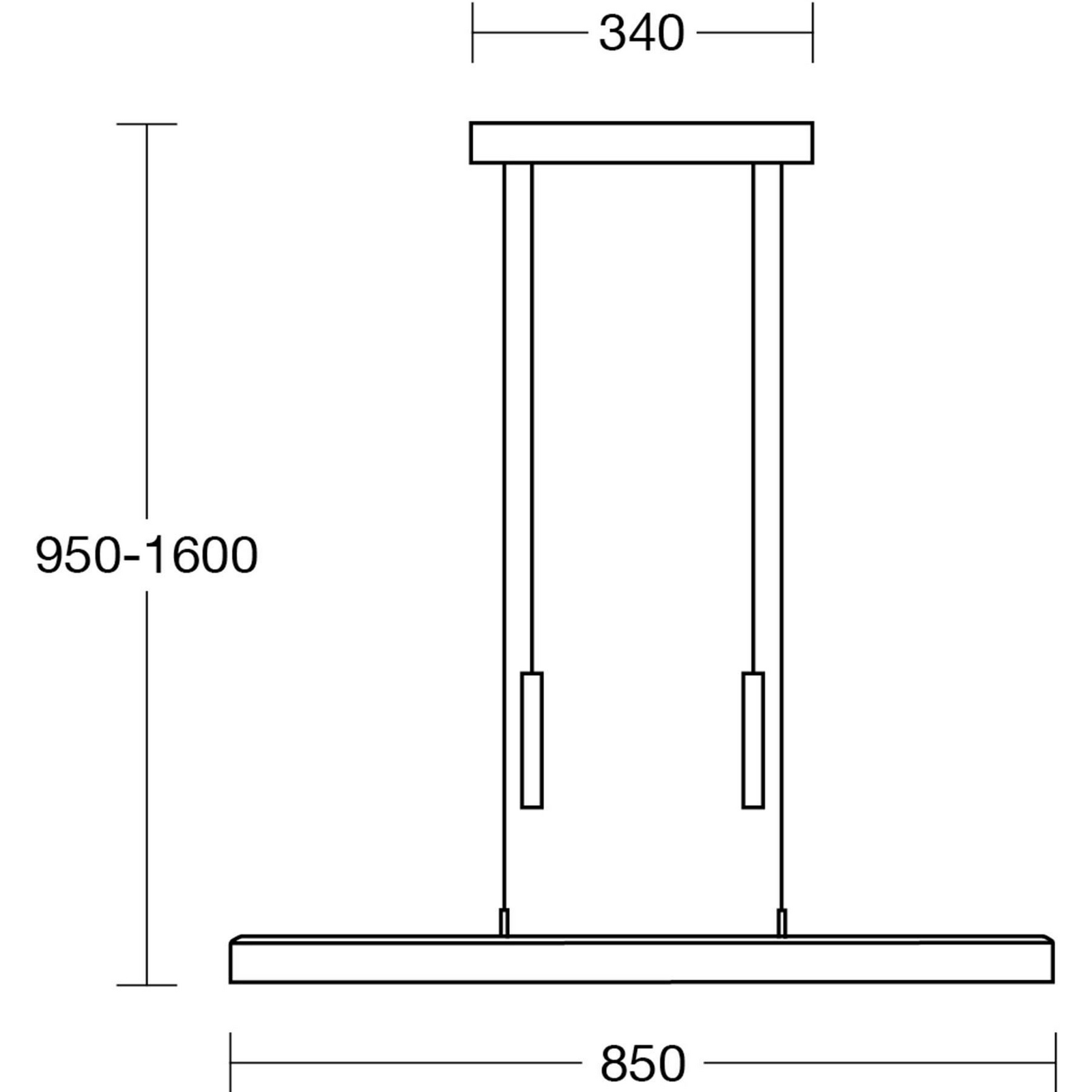 HerzBlut Leonora LED hanging light Down Klick&Dim