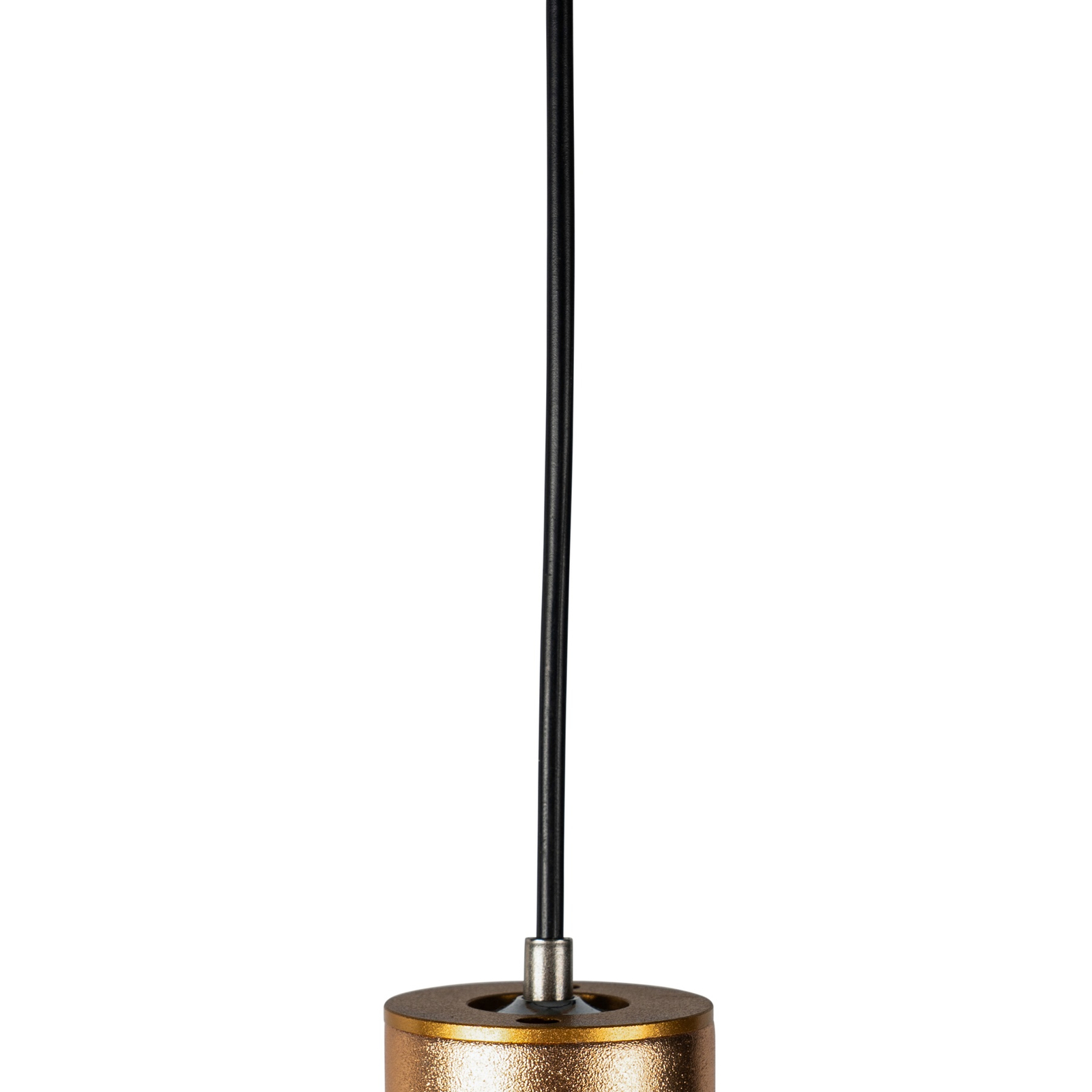 Lindby LED pendant light Lumaro, gold, Ø 3 cm, aluminium, 48V