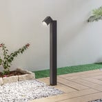 Lindby path light Othil, 80 cm high, grey, aluminium