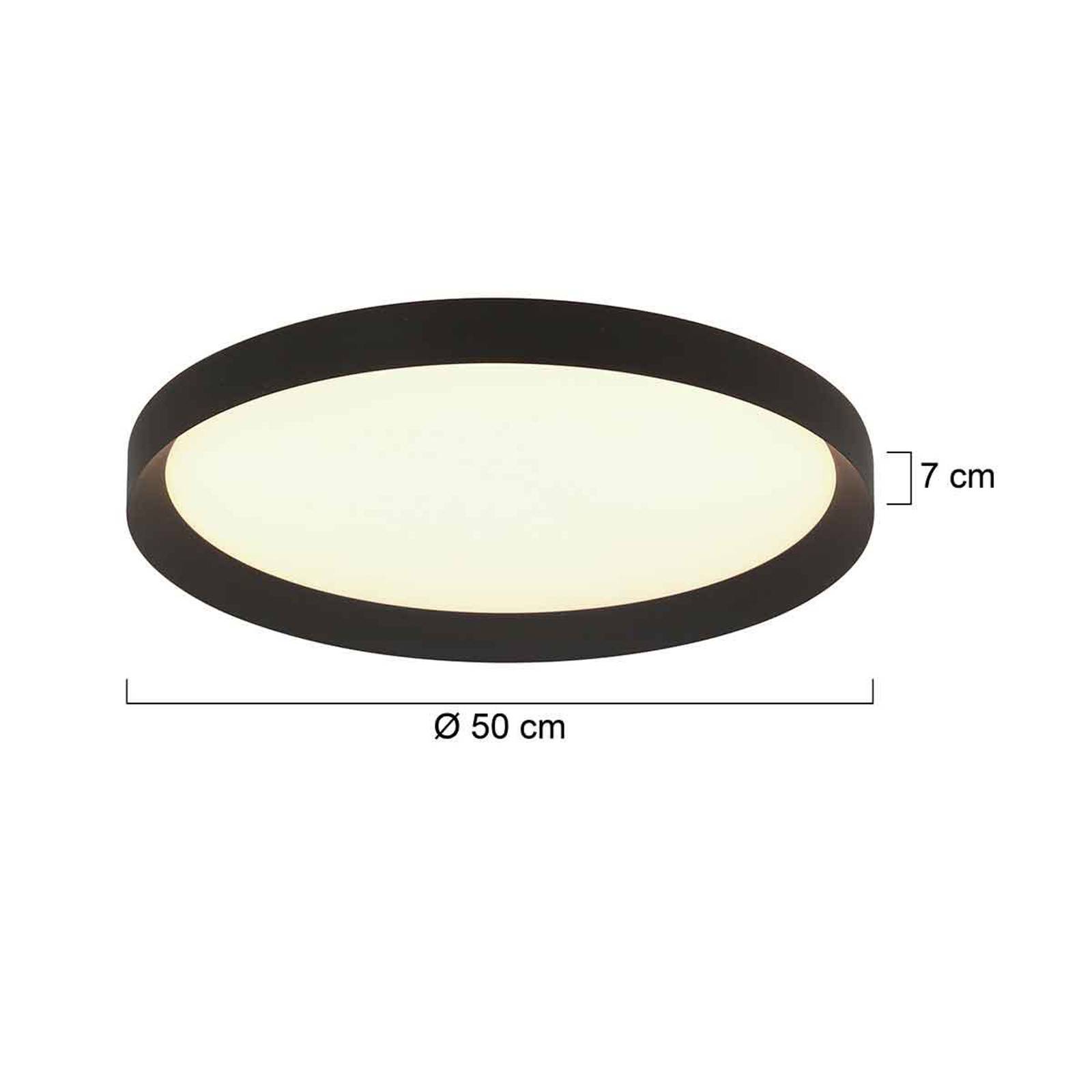 Lampa sufitowa LED Flady czarna Ø 50 cm bezpośrednia/pośrednia