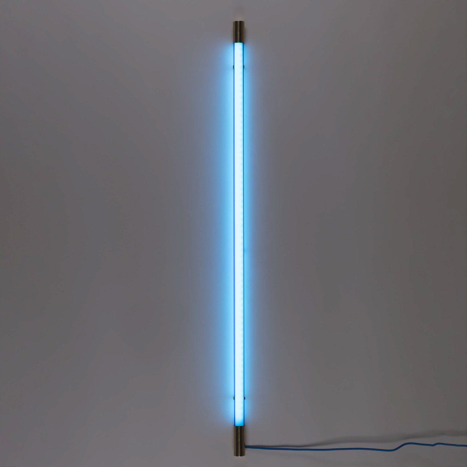 LED wandlamp Linea goud, blauw