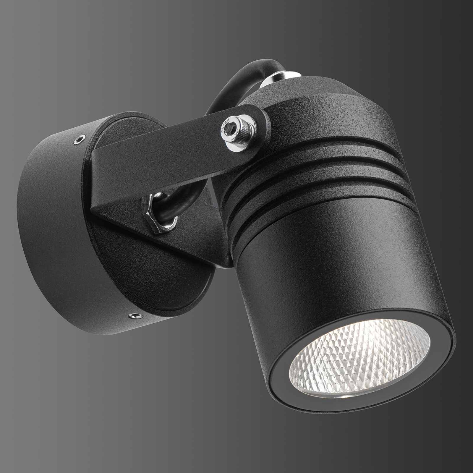 LED venkovní nástěnný reflektor 5019, černá, IP54