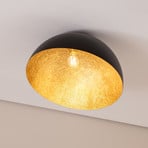 Lampa sufitowa Sfera, Ø 50 cm, czarna/złota