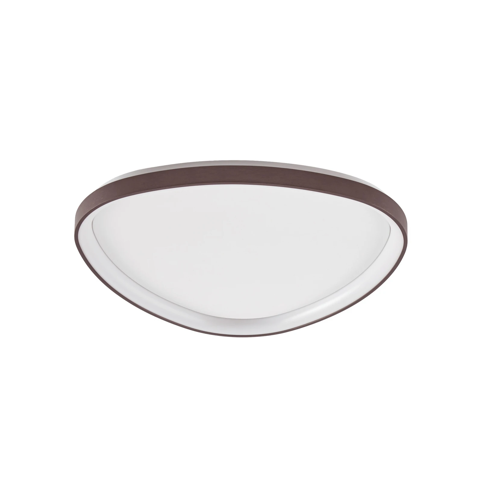 Plafoniera LED Lucande Asken, 61 cm, marrone, CCT, dimmerabile