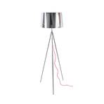 Aluminor Tropic vloerlamp chroom, kabel rood