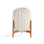 Prisma bordlampe, eik/beige, 24 cm, tre – Watt & Veke