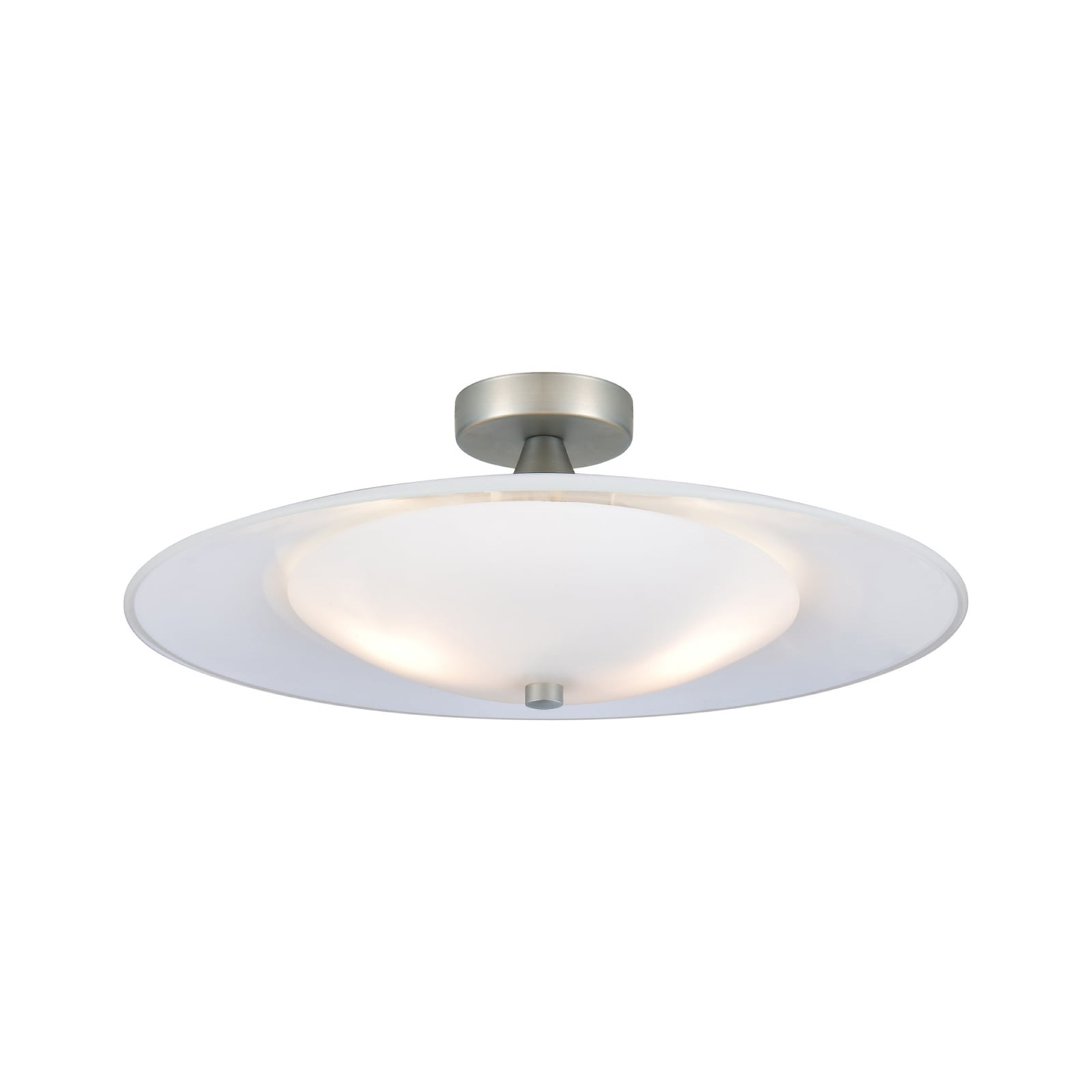 Baroni ceiling light, opal, Ø 46 cm, glass, G9 - Halo Design