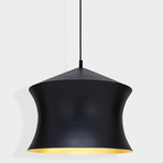 Beat Waist LED Pendelleuchte Matt Black/Brass - Tom Dixon
