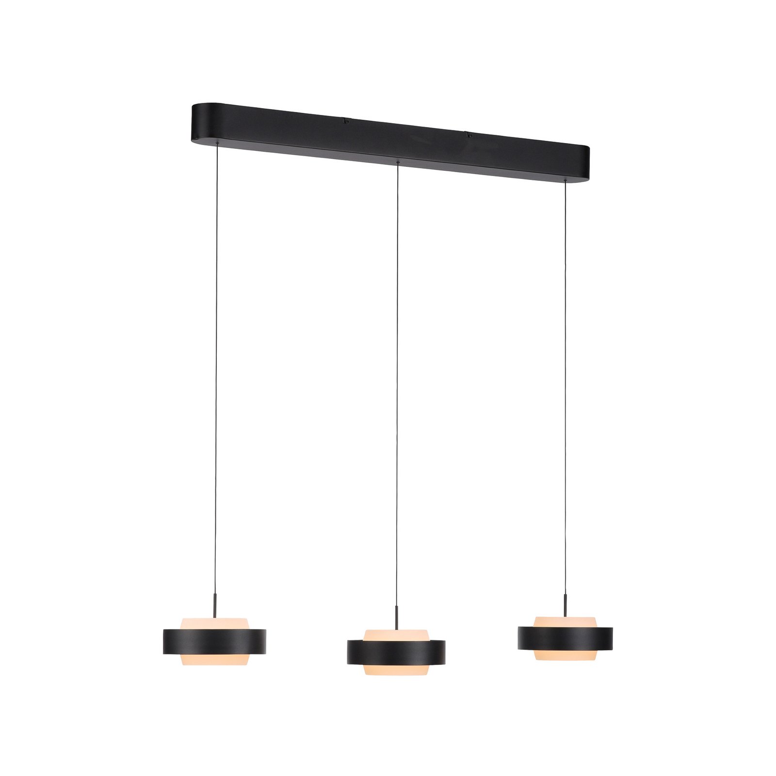 Schöner Wohnen LED závesné svietidlo Elmo, čierna, 3-pl., 3000 K