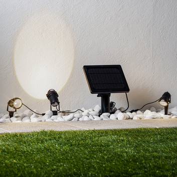 Lindby Malida LED-markspettslampa solcell 3 st
