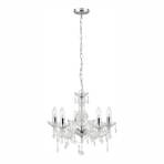 Marie Therese chandelier, clear, 5-bulb