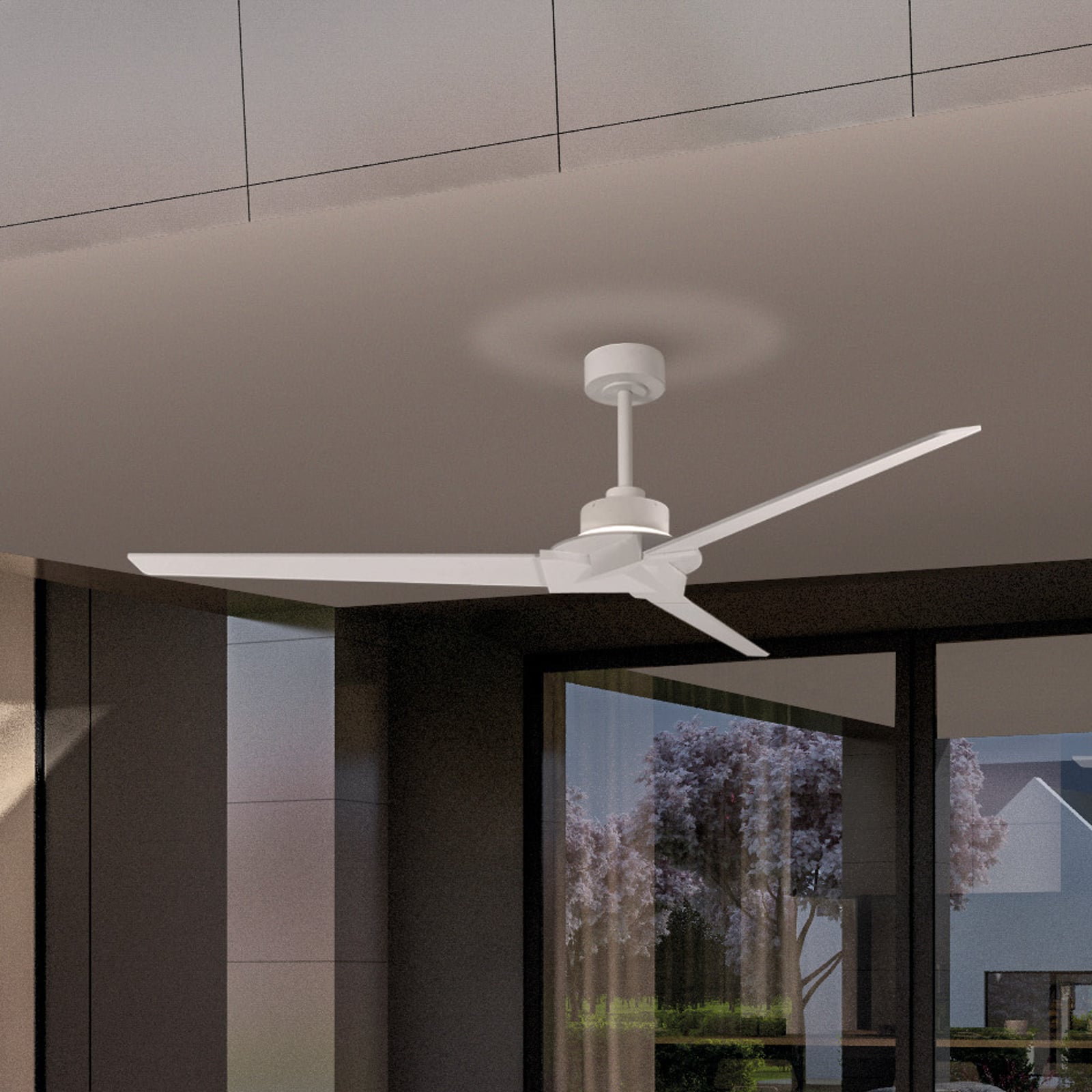 Brisa LED-Deckenventilator, weiß, DC leise, CCT - Mantra