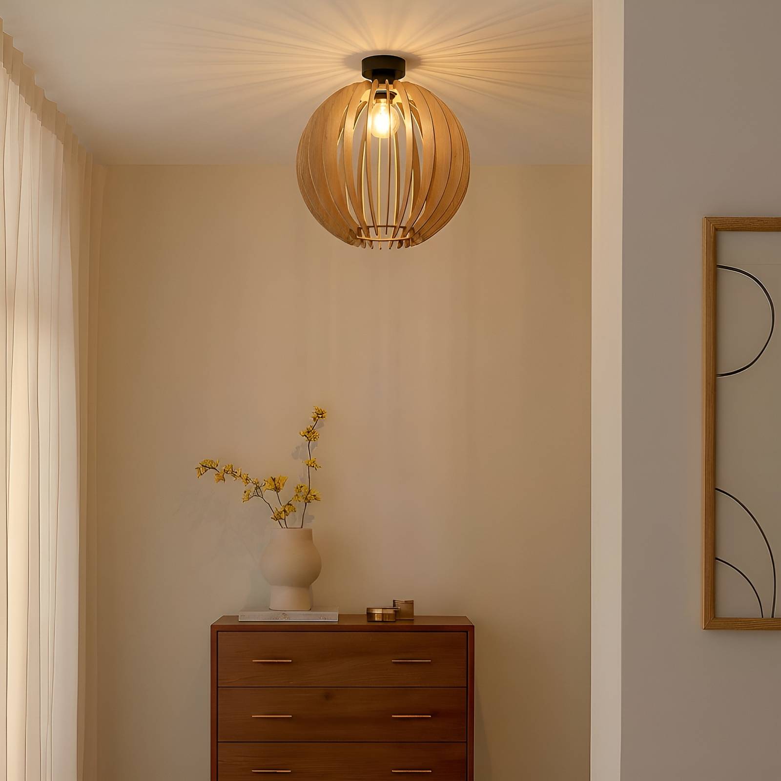 Deckenleuchte Clay, Ø 40 cm, Birkensperrholz, E27 günstig online kaufen