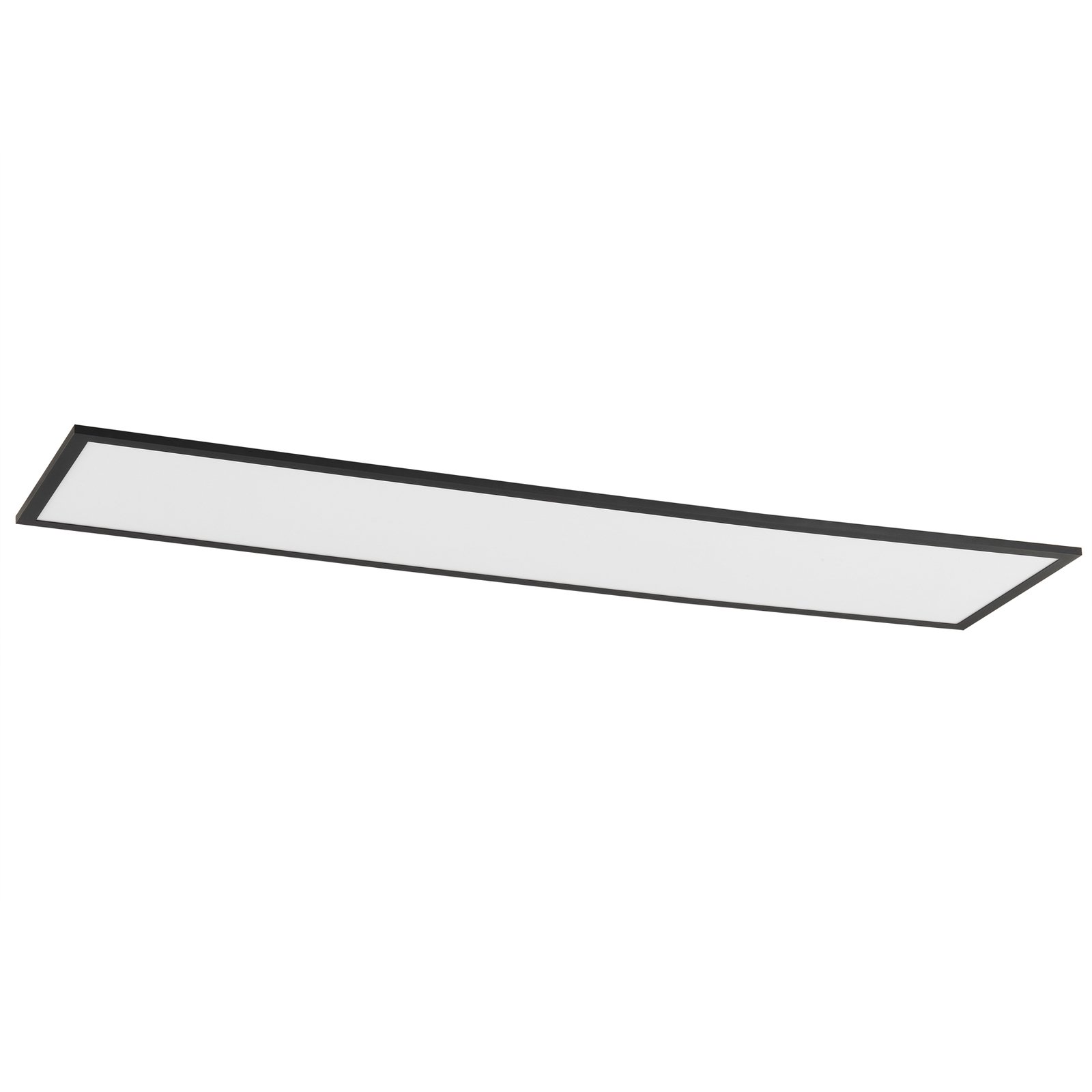 Lindby LED-Panel Lamin, schwarz, 120cm, CCT, dimmbar, Remote
