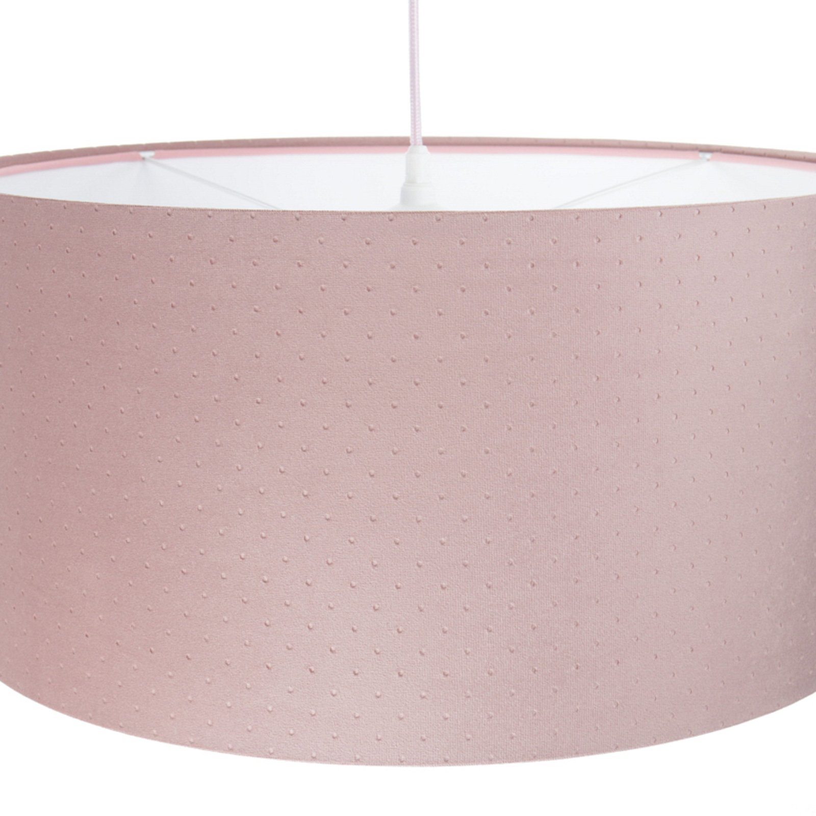 Hänglampa Rosabelle, cylinder rosa 1 lampa Ø 50 cm