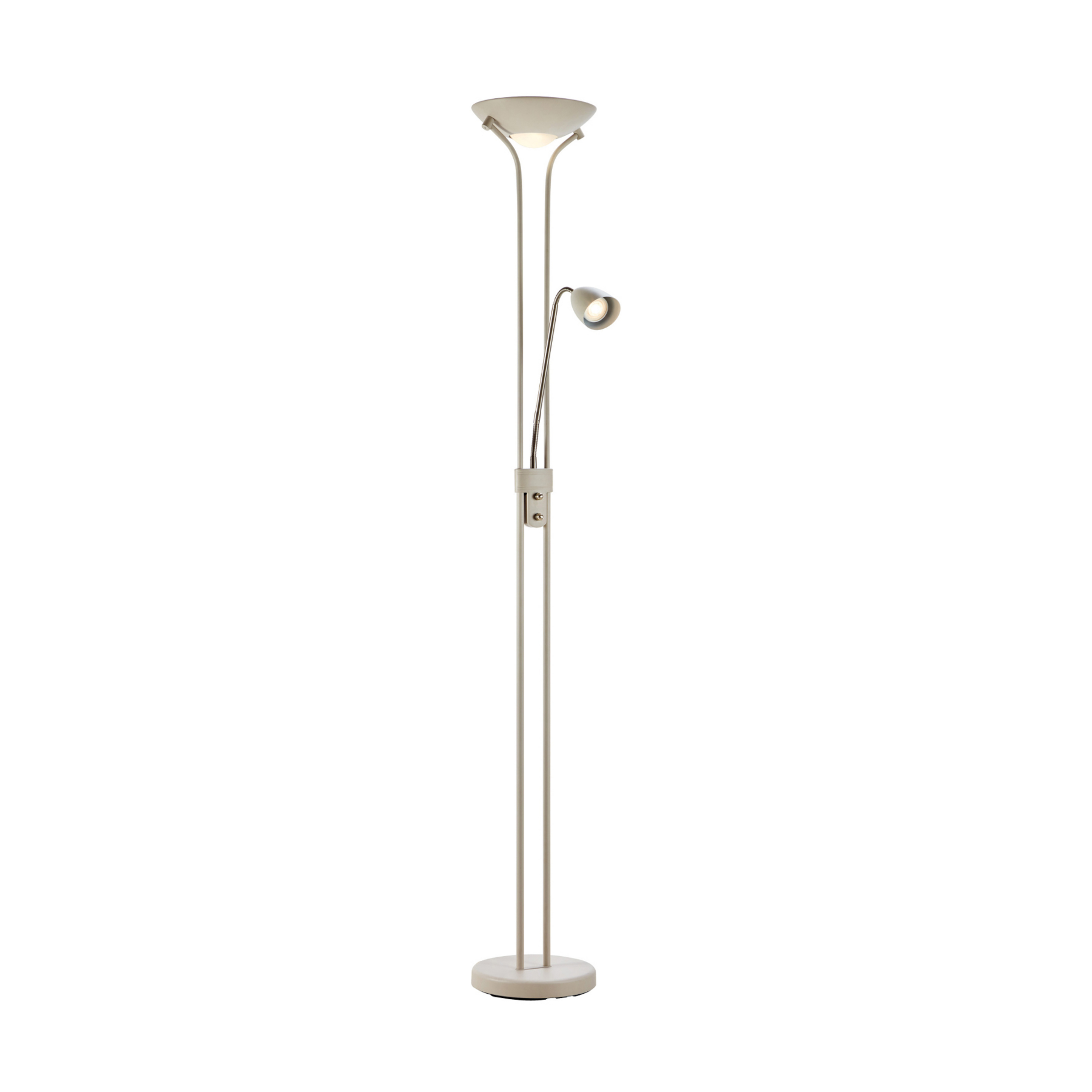 Modu LED-Deckenfluter, beige, Eisen, Leselicht, Höhe 180 cm, dim. - Markslöjd