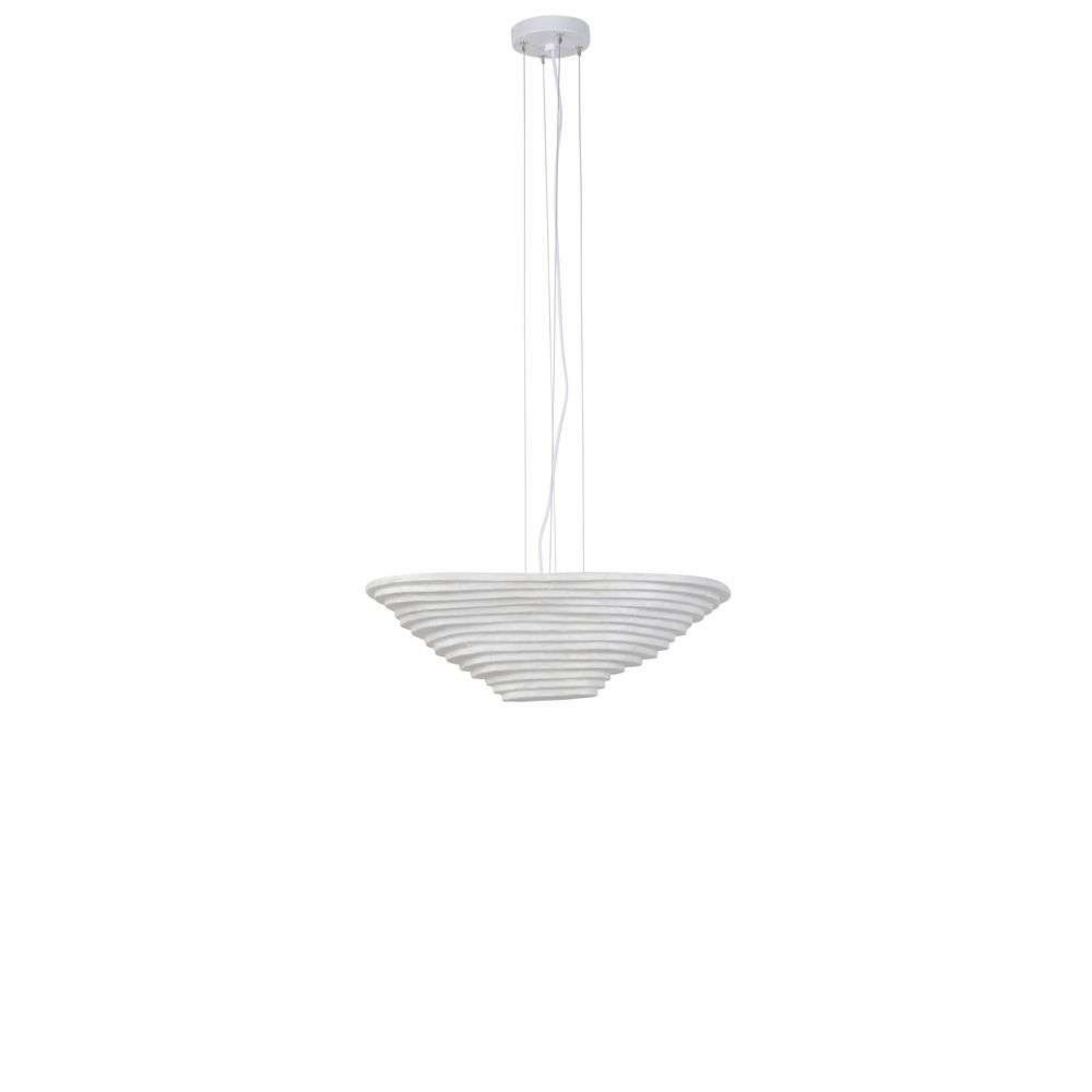 Nebulis Pendellampe S, Länge 58 cm, weiß, Seide - Forestier