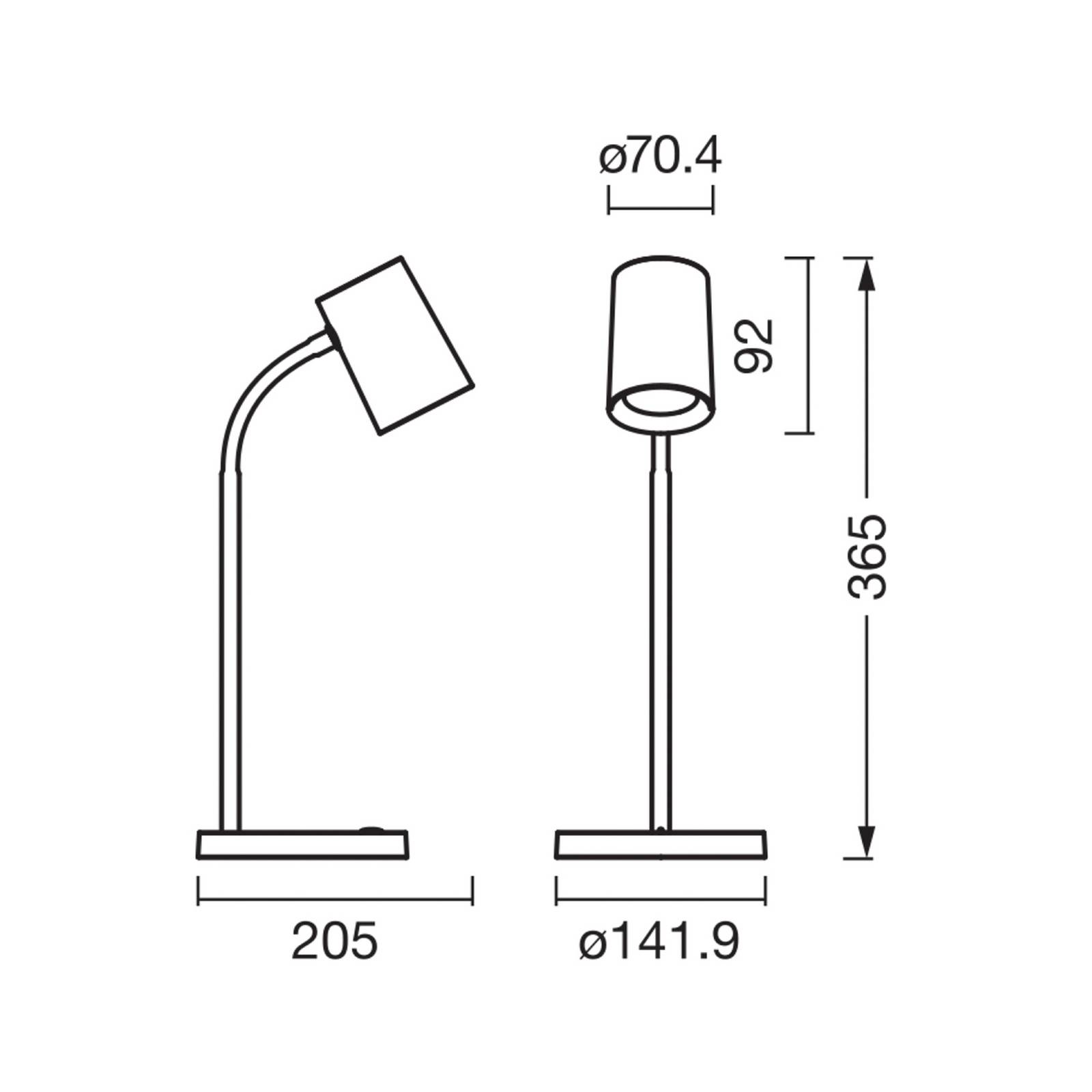 OSRAM Tischleuchte Office Line Desk Trapezium, grau, GU10 günstig online kaufen
