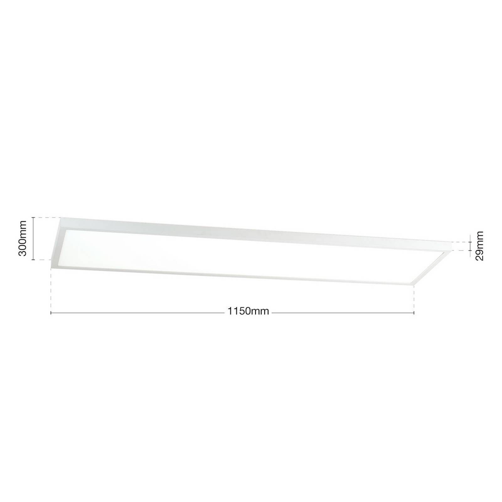 LED-Deckenlampe Disc, weiß, Länge 115 cm, CCT, Metall günstig online kaufen