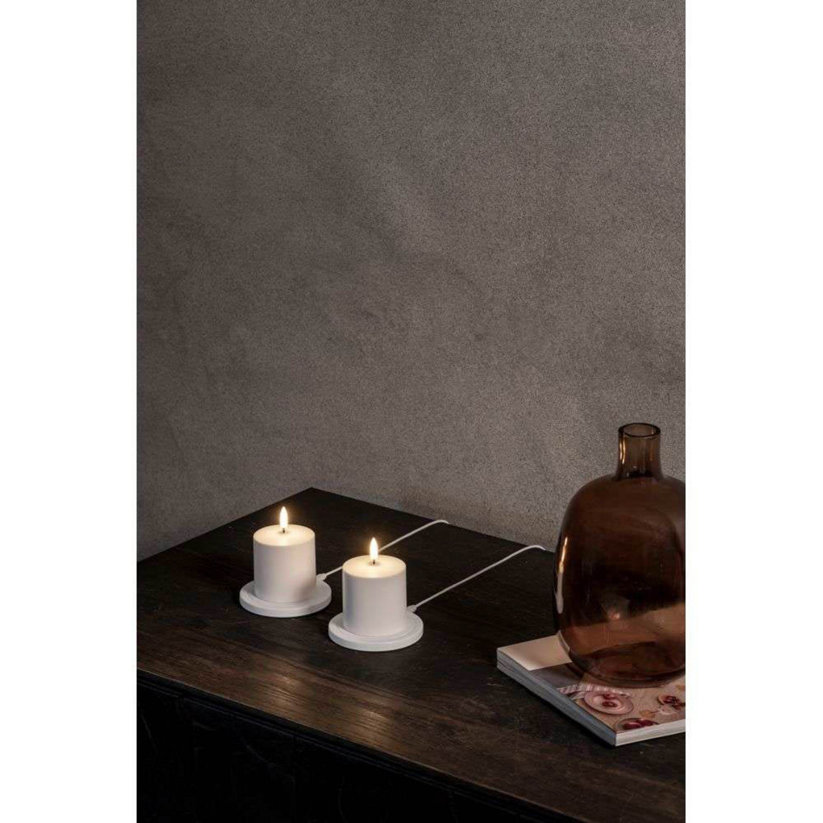 Laddningsbara LED Pelarljus 6,8x6,8 cm White Plain - Uyuni Lighting