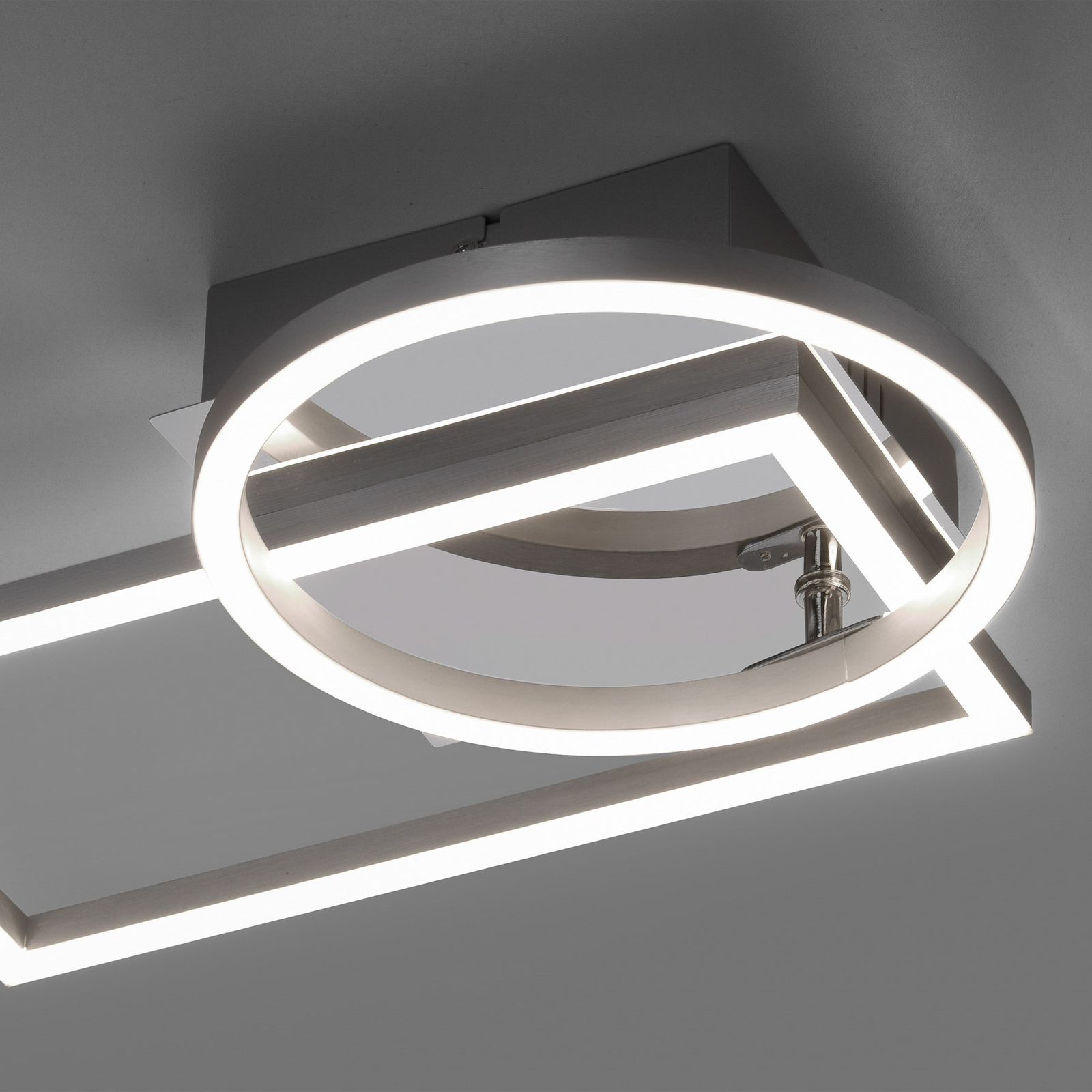 LED ceiling light Iven, steel, 37x26cm