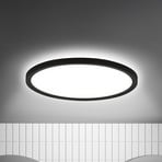 LED lubų šviestuvas „Move Sensor“, juodas, Ø 29 cm, IP44, 4000K