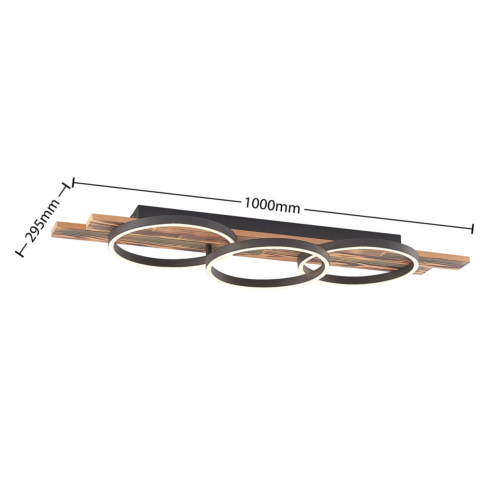 Sentoa LED Plafondlamp L100 Light Wood/Black - Lindby