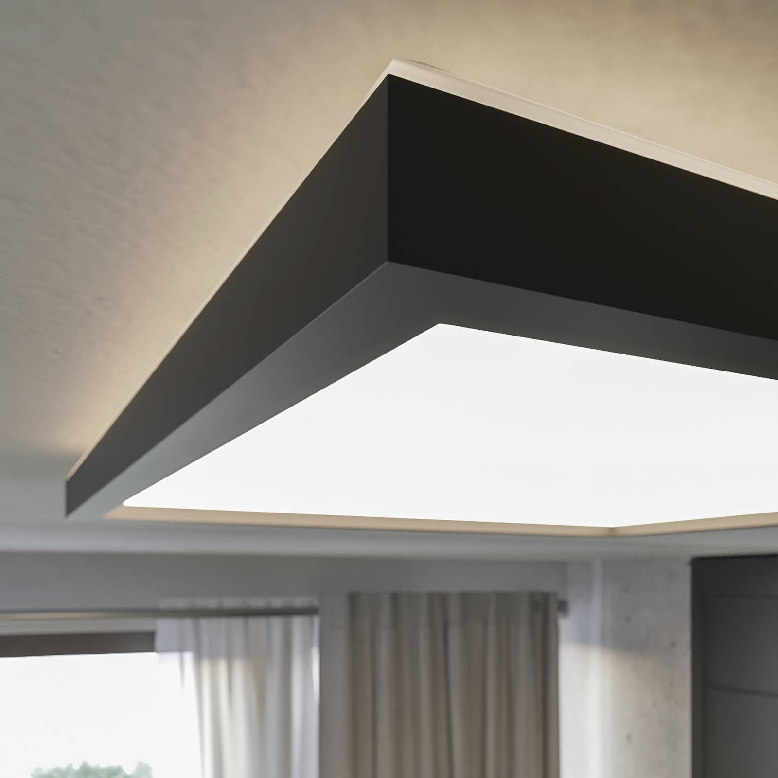 Prios Avira lampa sufitowa LED, kwadratowa, 42 cm